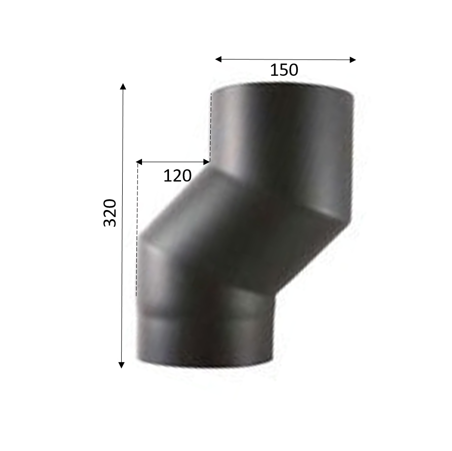 waarschijnlijkheid De volgende hoesten Kachelpijp 150 mm Versleping 120mm 2 mm staal - Kachels en  Rookkanalen-Almere
